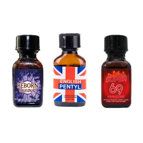 Set of poppers. Reborn poppers. English Propyl poppers. Super 69 Hardcore
