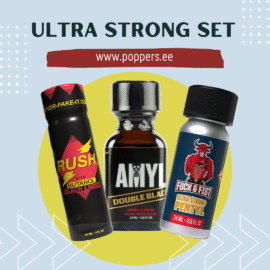 Rush Butanol, Amyl Double Black, Fist Poppers. Laaja valikoima popperseja. Tervetuloa Poppers.ee verkkokauppaan. Poppers voi aiheuttaa päänsärkyä, huimausta ja muita haittavaikutuksia. Osta poppersit turvallisesti verkosta Suomesta